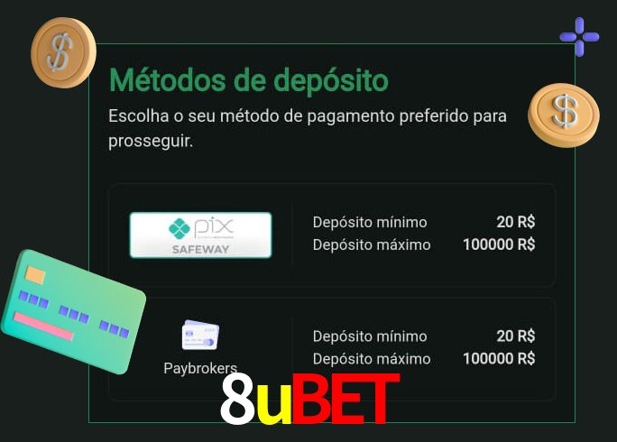 O cassino 8ubet oferece uma grande variedade de métodos de pagamento